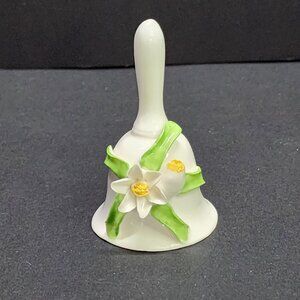 Vintage Porcelain Bell Materpiece Bone China Flower Design Collectibles